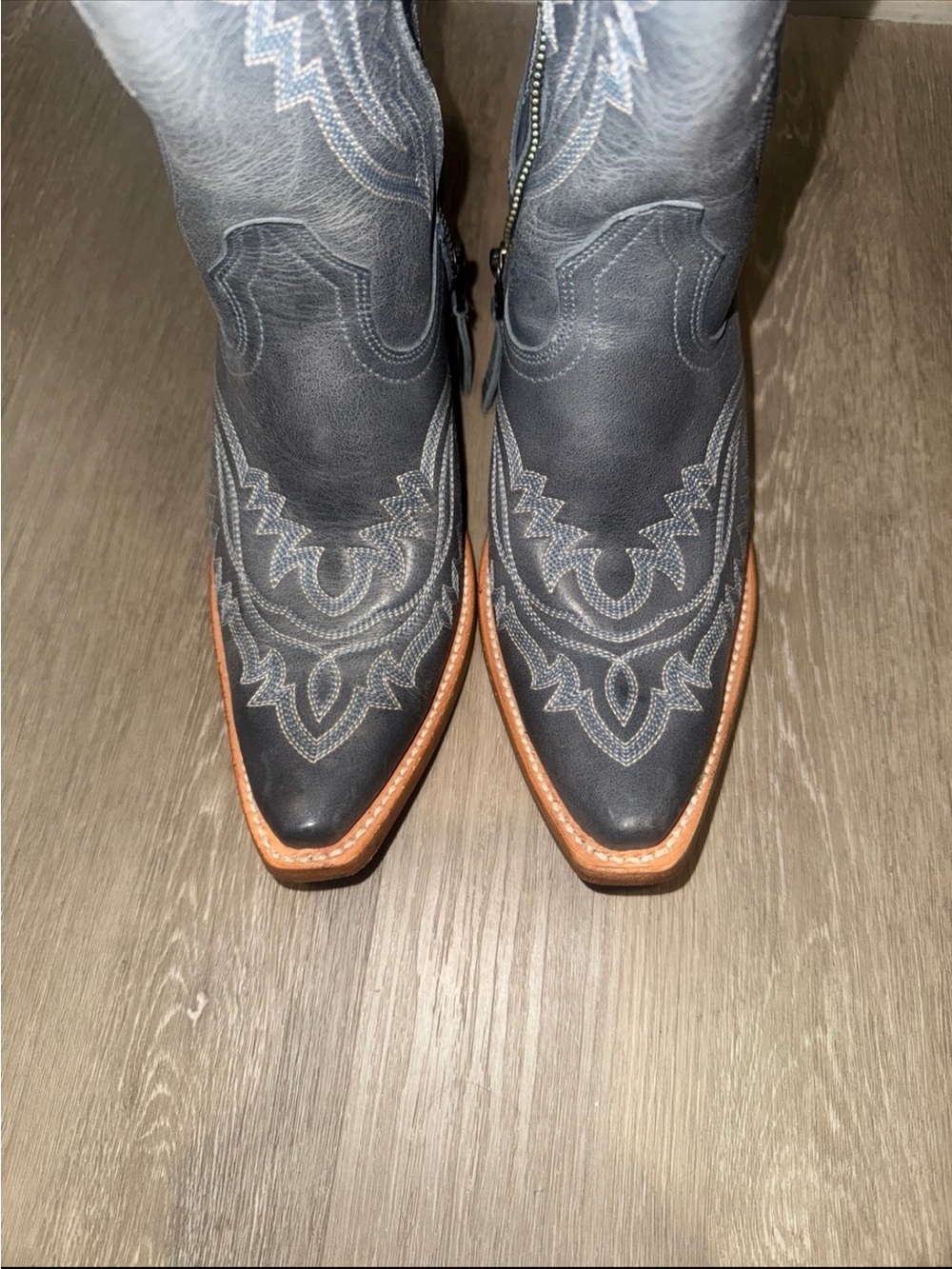 Ariat Light Blue Denim Knee-High Western Boots - Picture 5 of 5